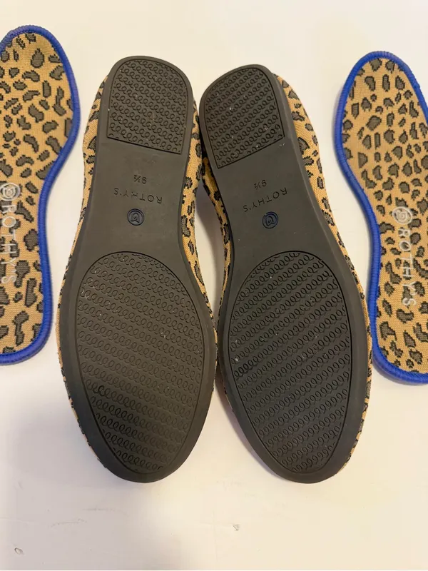 Rothys Spotted Leopard Print Loafers Slip On Round Toe Animal size 9.5 - Image 8