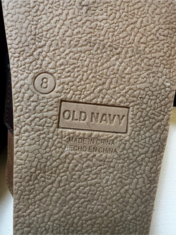Old Navy Brown Suede Buckle Slide Loafers - Image 5