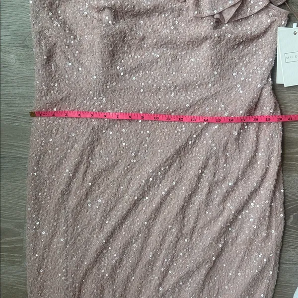 NEW MAC DUGGAL Sequined Drop Shoulder Trumpet Gown 18 - Image 10