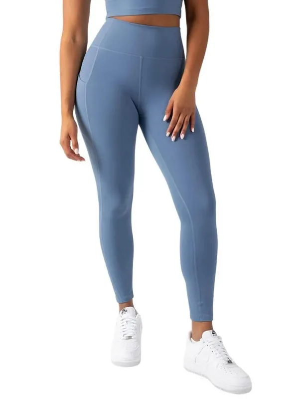 YITTY High-Waist Pocket Leggings Blue XL Activewear - Image 3