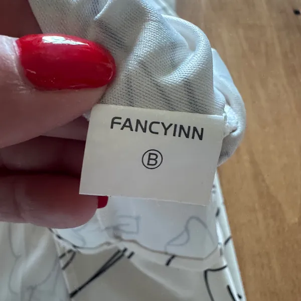 Fancyinn Cream Black Floral‎ Tie Front Midi Dress Womens Medium Smocked Back - Image 7