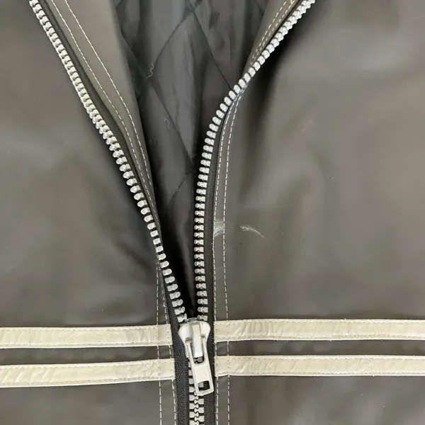 Lounge Lizard Jacket Medium Black Gray Moto Biker‎ Streetwear Edgy - Image 2