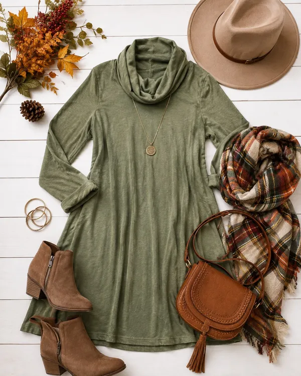 Anthropologie Olive Dress - Image 2