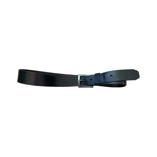 black Leather belt with silver buckle 🔥 - Image 2
