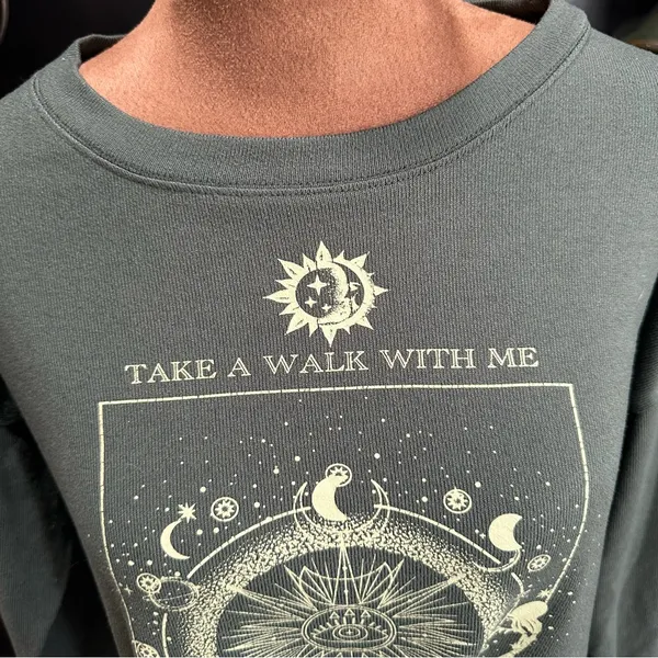 TruSelf Witchy Graphic Long Sleeve Top – Green – Size Medium - Image 2