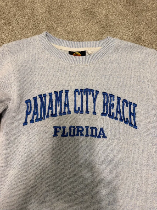 Panama City Beach Florida Crewneck Gray Size M - Image 2