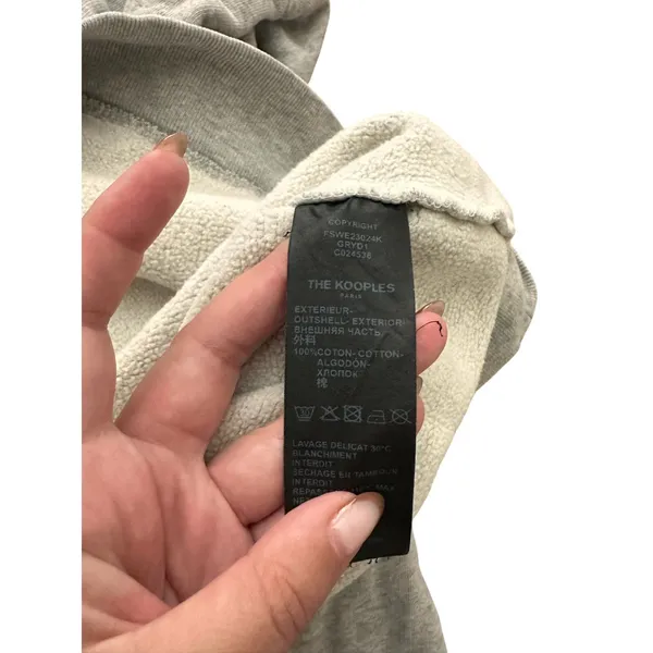 THE KOOPLES Ombre Logo Hooded Sweatshirt Gray One Size - Image 6