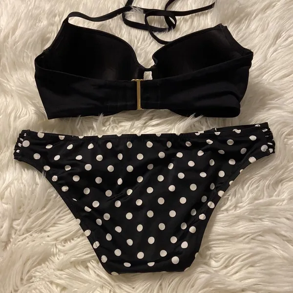 Victoria Secret Top and Bottoms Swim bottoms is size L and top is push up 34DD - Image 5