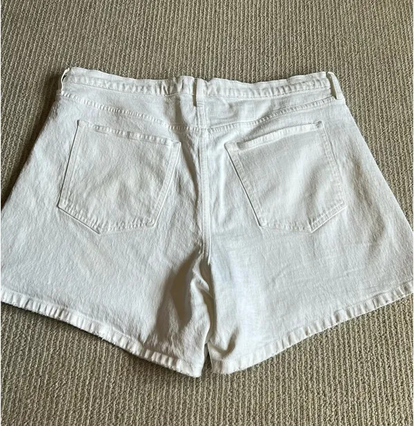 Abercrombie Shorts High-Rise Dad White 34 - Image 3