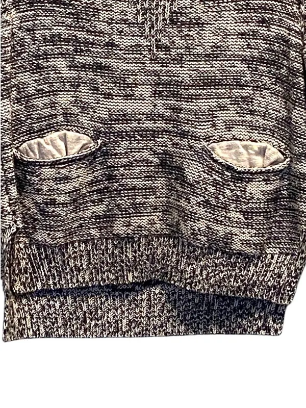 Wilfred Patch Pocket Sweater Beige Size XS Neutral Spring Cropped Casual Boho - Image 6