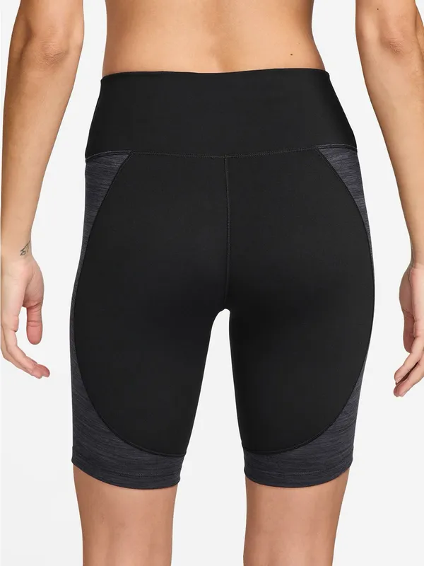 NWT Nike One Dri-FIT Women’s 8” High-Rise Training Biker Shorts Black Gray - Image 3