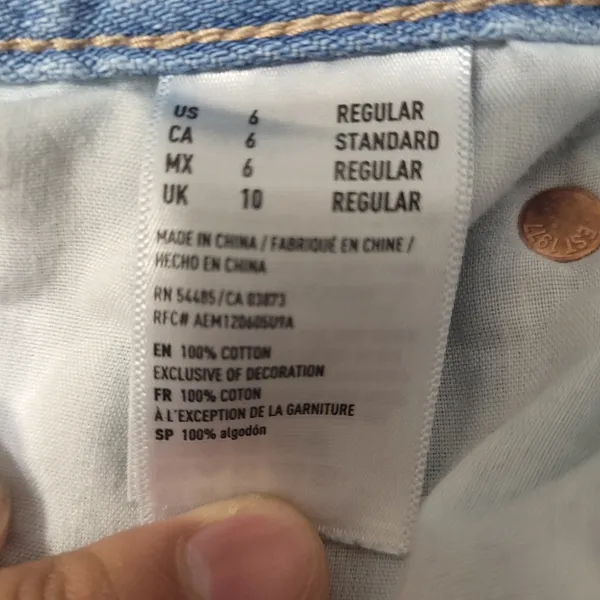 American eagle jeans high rise girlfriend blue size 6 - Image 13