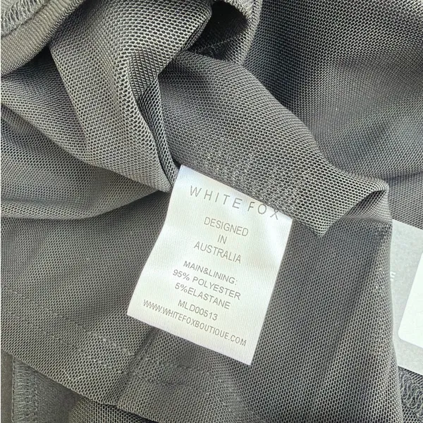 White Fox Mini Dress Sleeveless Moonlight Magic Size M Black - Image 6