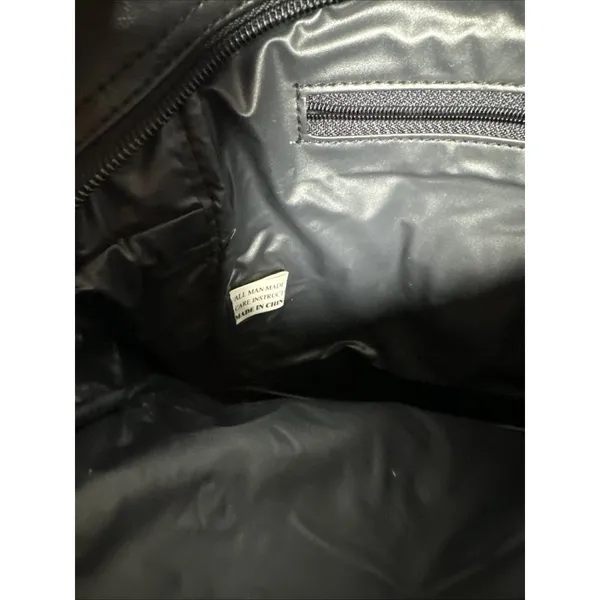 Vintage Totes‎ Shoulder Bag Purse Black 90s Pockets Zip Adjustable Travel 90s - Image 13