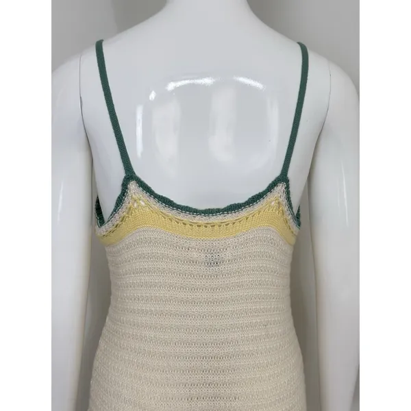 Universal Threads Women’s Crochet Knit Midi Dress Cream Summer Boho Beach Resortwear NWT Size M - Image 8