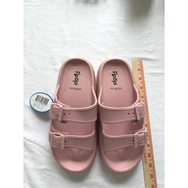 Floopi Womens Pink Cloud Slides Double Buckle Adjustable Sandals Size 9 EU 40 - Image 8