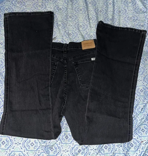 Levi’s Vintage Strauss Signature black flare Jeans - Image 2