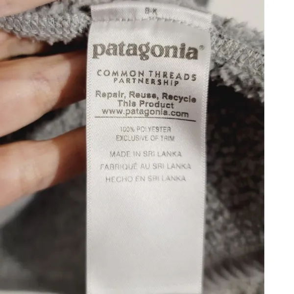 Patagonia Better Sweater 25886 Fleece Vest Embroidered Logo Gray Medium - Image 5