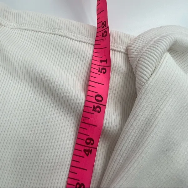 NWT‎ Abercrombie & Fitch form to flatter one shoulder ribbed maxi dress white M - Image 7