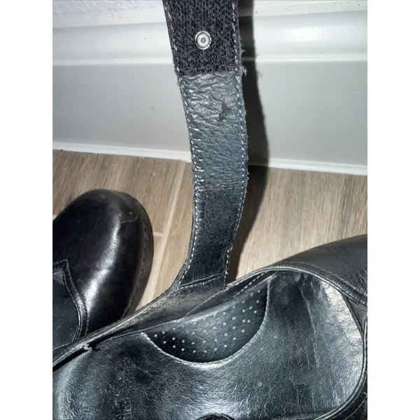 Dansko Tandy Mary Jane Black Leather Women's Shoes Strappy Comfort Clog Sz 36 - Image 9