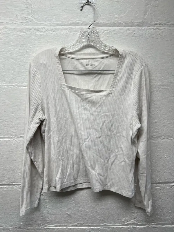 Old Navy Fitted Square-Neck Rib-Knit Tshirt - Image 2