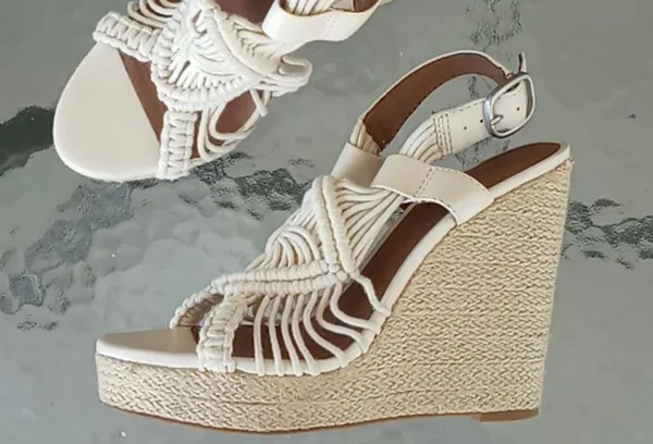 Lucky Brand Cream Crochet Wedges - Image 2