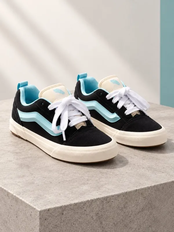 Vans Knu Skool Black Light Blue Sneakers Women’s 7 Youth 5.5 NWT - Image 2