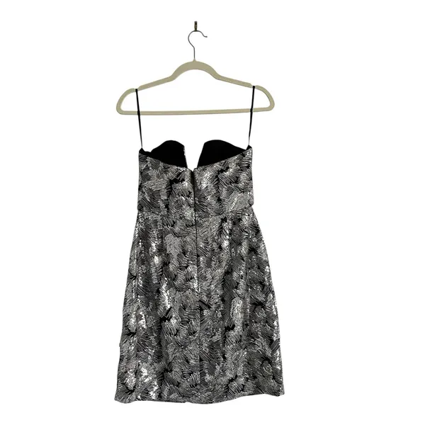 NBD Nina Strapless Silver Mini Dress Sz Medium Holiday Party - Image 4