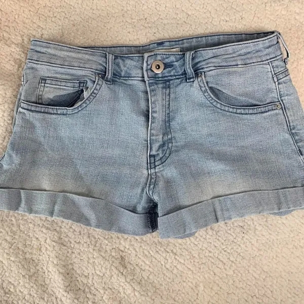 H&M Denim Mini Jean Shorts Small 4 - Image 2