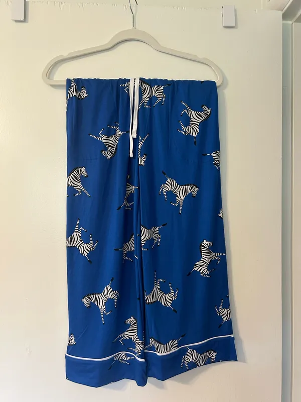 Room Service Cobalt Zebra Pajama Set Blue - Image 2