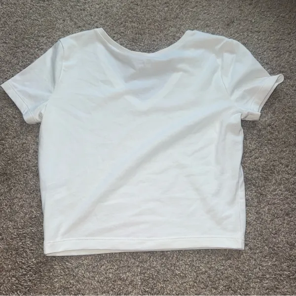 Wild Fable - White Crop Short Sleeve T-Shirt - M - Image 2