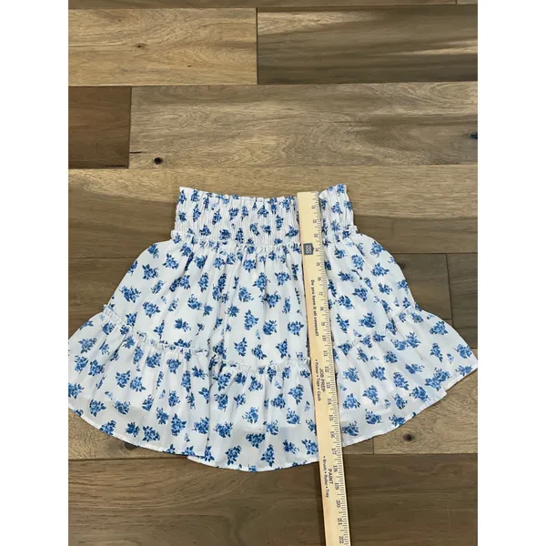 Altar’d State Skirt White Blue Floral Flowy Size L - Image 2