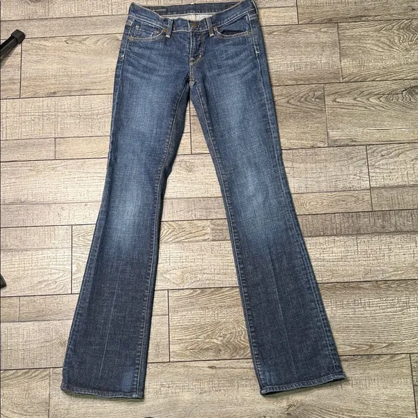 Citizens Of Humanity Margo Low Waist, Boot Cut Stretch Blue Jeans - Image 2