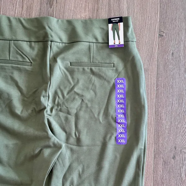 Express Ponte Pants Stretch Slim High Rise Green Women XXL Career Pull On - Image 10