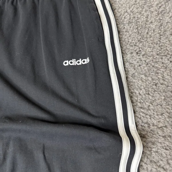 Adidas Womens Tracksuit Set Black White 3 Stripe Hoodie Large Joggers XL Pants - Image 4