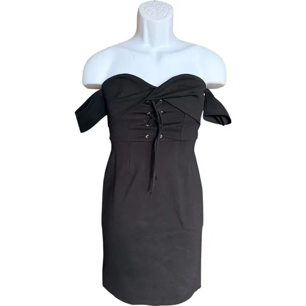New Womens Astr The Label Black Bodycon Corset Stunning Evening Dress - Sz S - Image 3