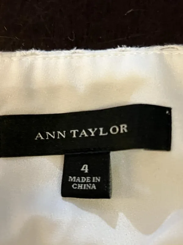 Ann Taylor Skirt Womens 4 White Eyelet Lace A-Line Lined Short Summer Casual - Image 5