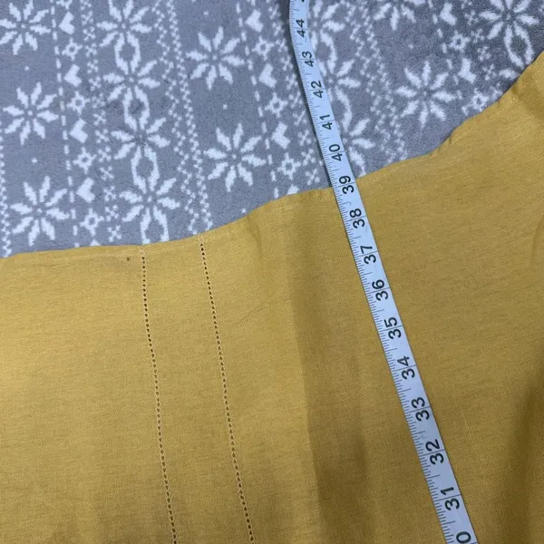 NWT For Cynthia Linen Blend Asymmetrical Yellow‎ Sleeveless Dress Small Flowy - Image 15