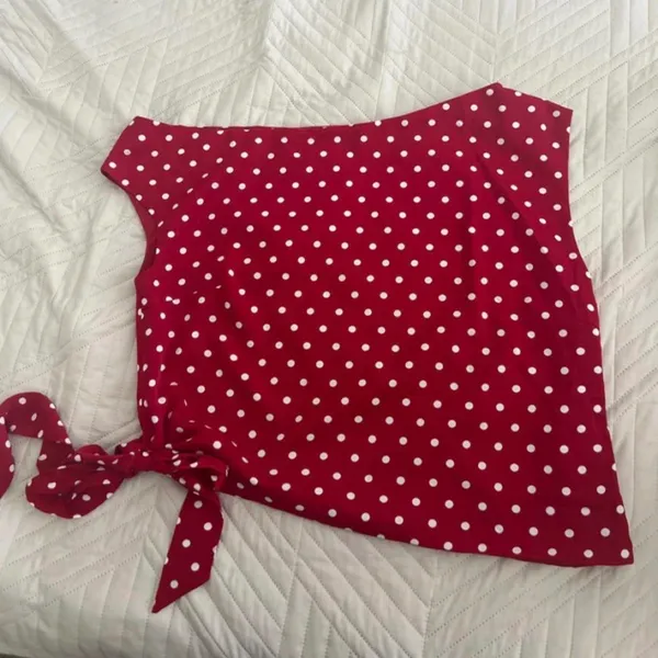Versona Red Polka Dot Blouse - Image 2