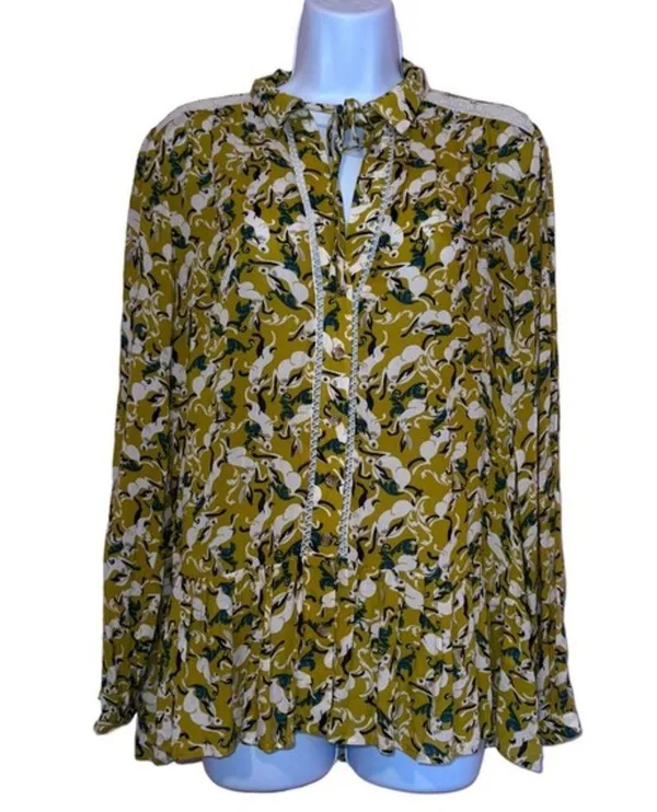 Anthropologie Maeve Janie Peasant‎ Rabbit Blouse Size 2 - Image 12