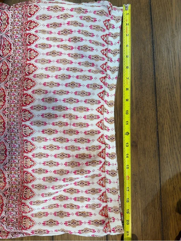 Women's Maxi Skirt in Pink and Cream Boho Print - Image 9