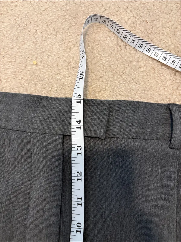 Djerf Avenue Favorite Pants High Rise Wide Leg Pleated Trouser Grey Size XL - Image 10