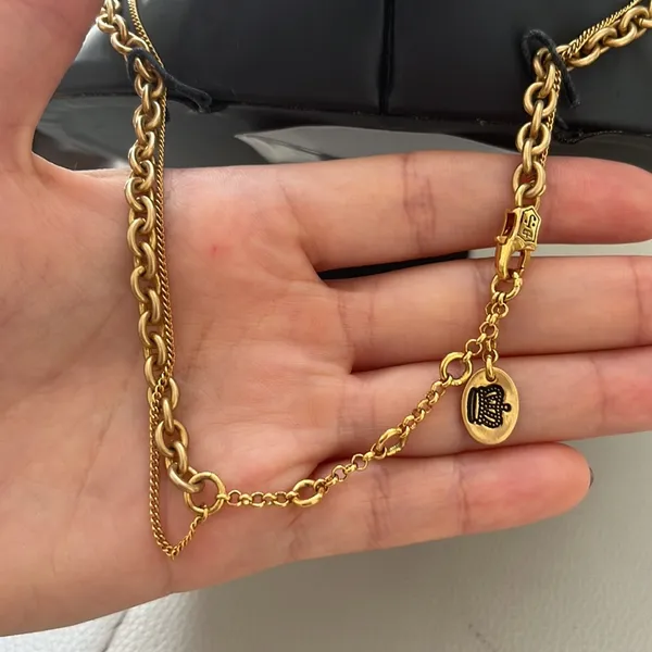 Juicy Couture | Double Layer Charm Necklace Gold Tone - Image 5