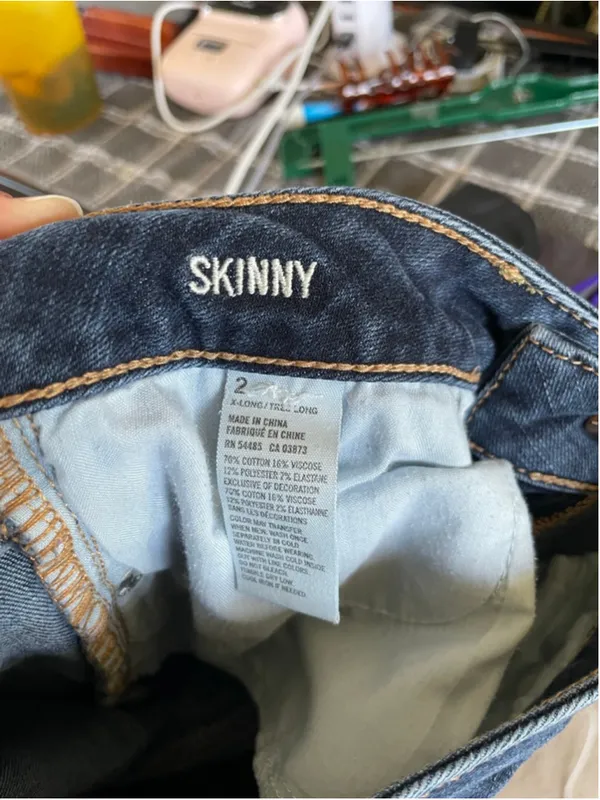 Women's American Eagle Outfitters Blue Skinny Jeans Size 2 - Image 4