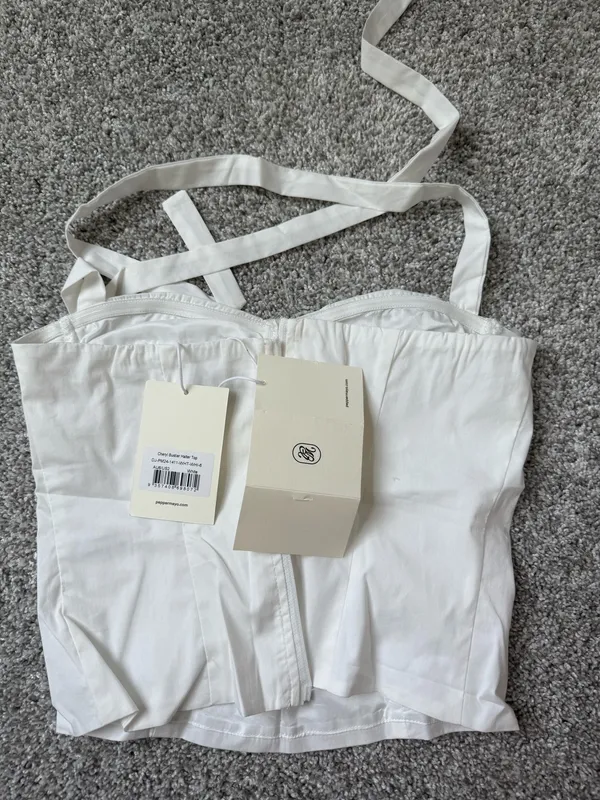 Peppermayo Exclusive - Cheryl Bustier Halter Top - White - Image 9