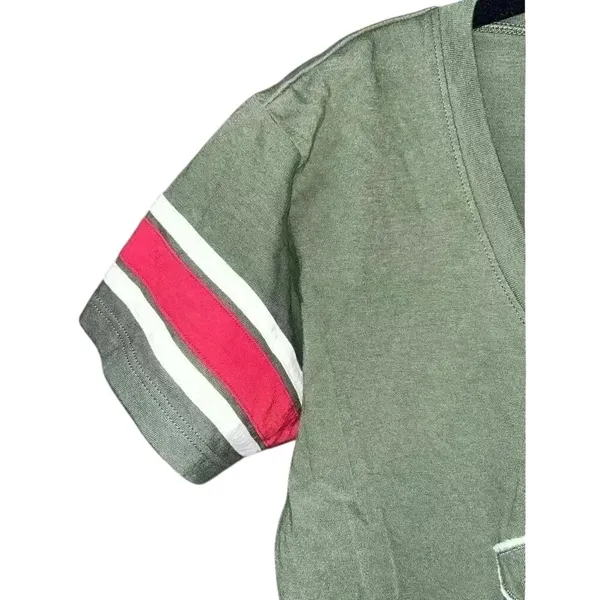 47 Brand Minnesota Wild NHL Hockey T-Shirt Green Striped Sleeve Logo‎ Large - Image 5