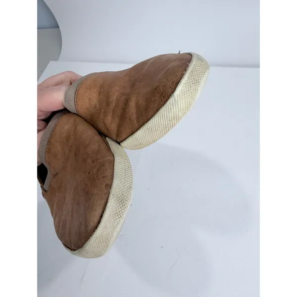 Frye Brown Nubuck Slip-On Flats Minimal Euro Comfort Travel‎ 8M - Image 8