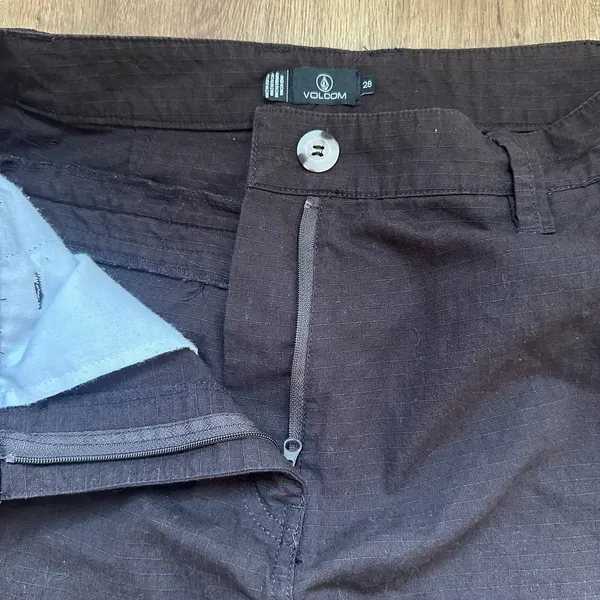 Volcom Women's Cargstone Pants Cargo 100% Cotton Brown Size 28 - Image 2