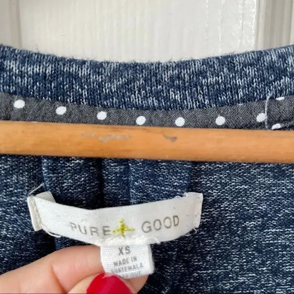 Pure and Good blue marbled long sleeved top - Image 6