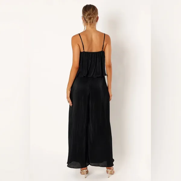 New JILLIAN PLISSE JUMPSUIT - BLACK‎ - Image 4